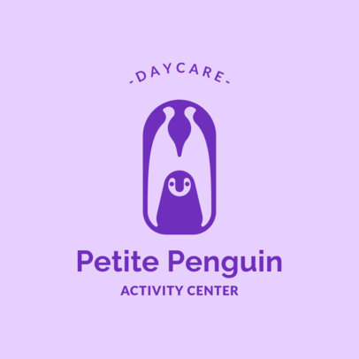 Daycare Logo Maker Featuring a Penguin Design