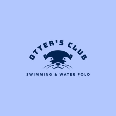 Swimming Club Logo Maker with an Otter Icon