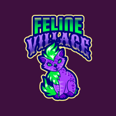 Gaming Logo Maker with a Fantasy Lynx Illustration