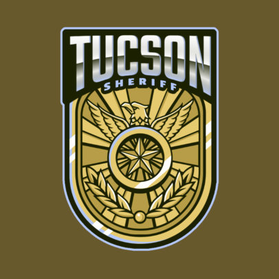 Gaming Logo Maker with an Elegant Sheriff Badge Illustration