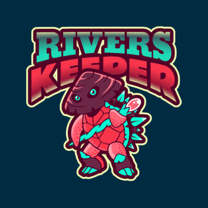 Gaming Logo Maker with a Fantasy Turtle Character