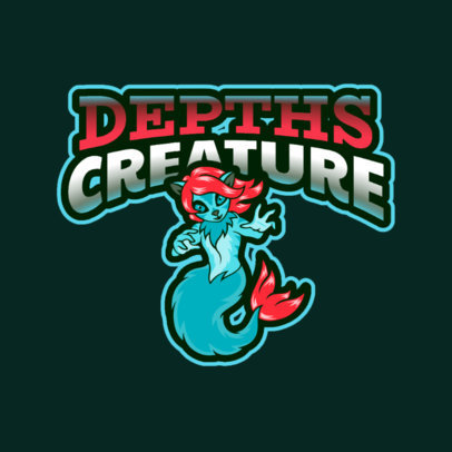 Logo Template Featuring a Bizarre Mermaid Character 2766cc
