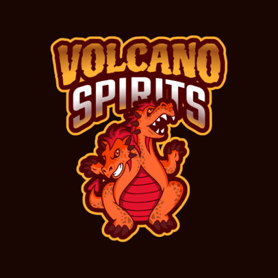 Gaming Logo Maker Featuring a Two-Headed Dragon Illustration