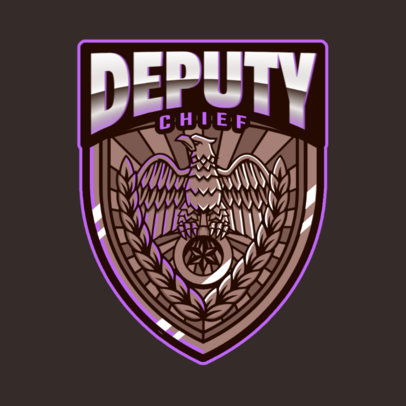 Lawful Gaming Logo Maker with a Police Chief Badge