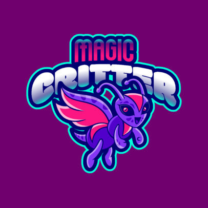 Gaming Logo Maker Featuring a Flying Critter Cartoon