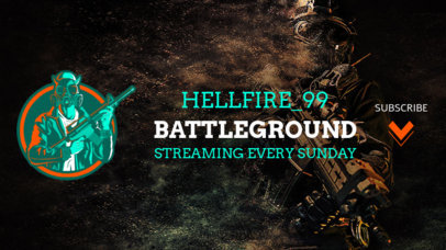YouTube Banner Maker for a PUBG Inspired Streaming Channel 1982j-2063