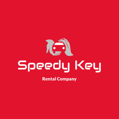 Car Rental Logo Template Featuring an Abstract Icon