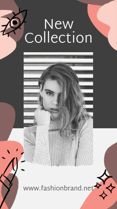 Instagram Story Template Featuring Beauty Graphics Framing a Picture