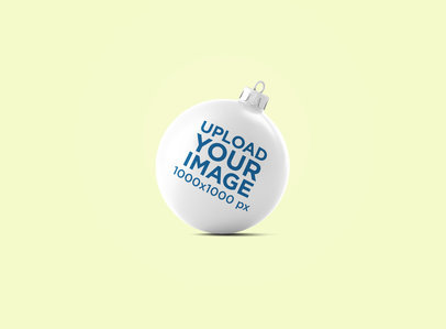 Christmas Ball Mockup with a Solid Color Backdrop