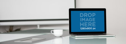 Macbook Mockup in a Conference Room a9456