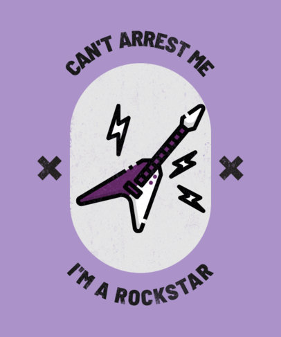 T-Shirt Design Template for Rock Music Enthusiasts