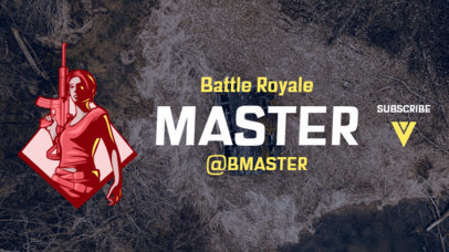YouTube Banner Maker for a Gaming Channel with PUBG-Inspired Icons 2070