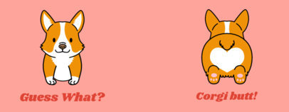 Mug Design Template with Front and Back View of Characters