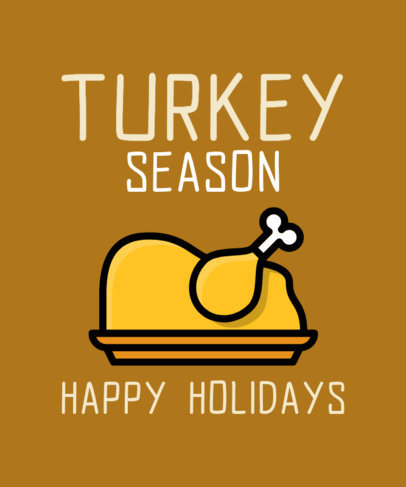 T-Shirt Design Template Featuring Holiday-Themed Graphics