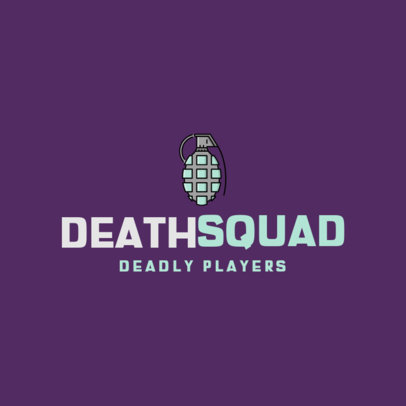 Logo Template for a Gaming Squad Featuring Weapon Icons