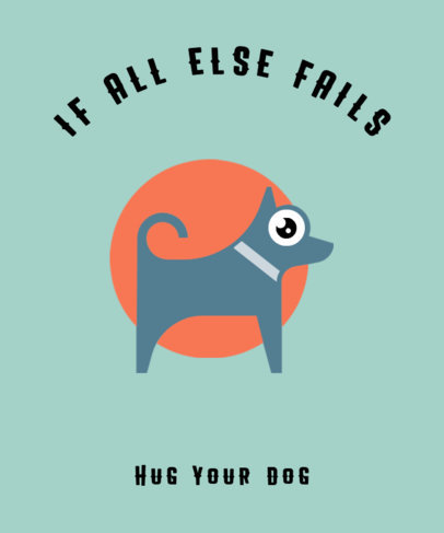 T-Shirt Design Maker Featuring a Funny Dog Illustration
