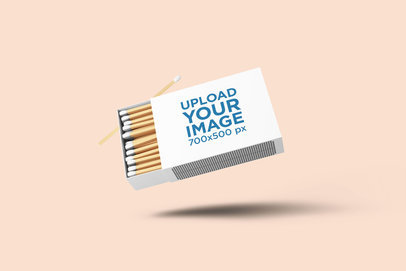 Mockup of a Matchbox with a Customizable Background 1640-el