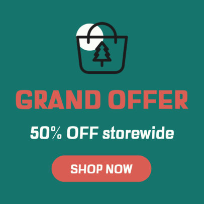Online Banner Maker for a Christmas Discount Offer