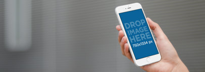 iPhone Mockup Over Blurry Background for App Marketing