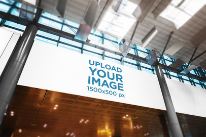Mockup of an Indoor Billboard