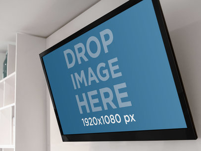 Mockup of a LED TV Monitor in a Living Room