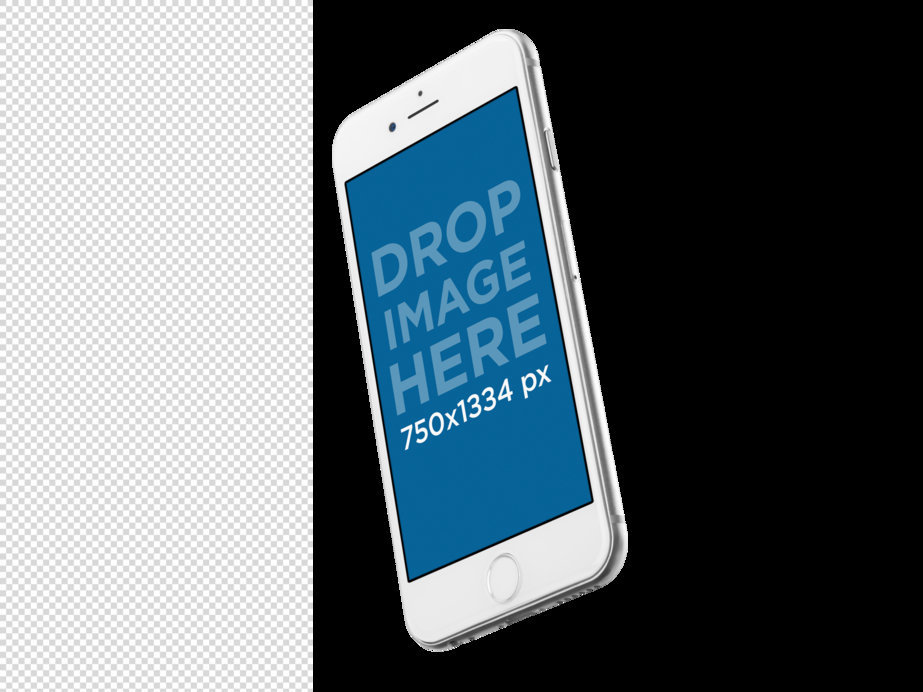 Placeit - White iPhone With Transparent Background Mockup
