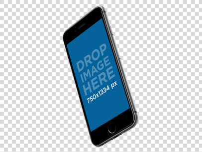 iPhone 6s Mockup With Transparent Background in an Angle