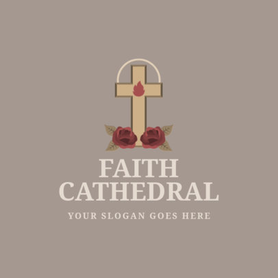 Logo Design Maker Featuring a Christian Cross