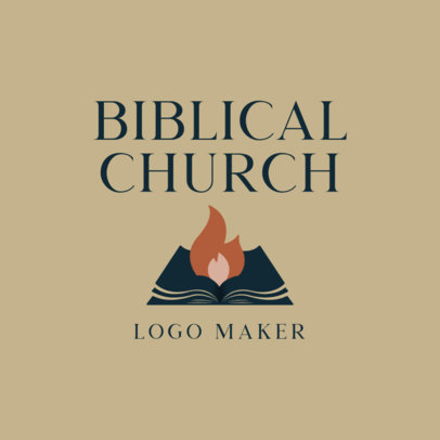 Logo Template for a Christian Church with a Book Graphic 