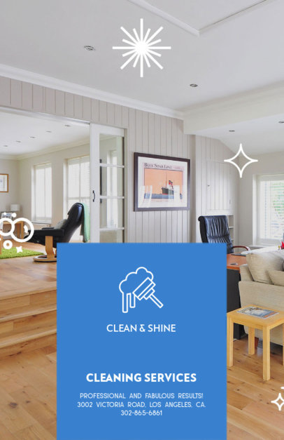 Vertical Flyer Design Template for a Cleaning Services Company 300-el1