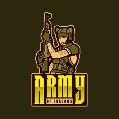 Apex Legends Inspired Logo Generator Featuring a Female Soldier