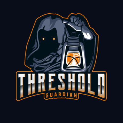 Logo Generator for a Terror Game with a Character Holding a Lantern 2786k