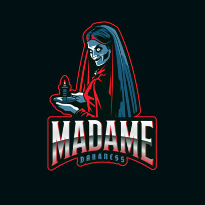 Logo Design Template with a Horror-Female Character