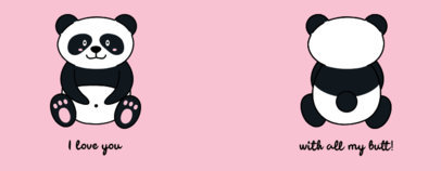 Mug Design Template Featuring a Panda Illustration