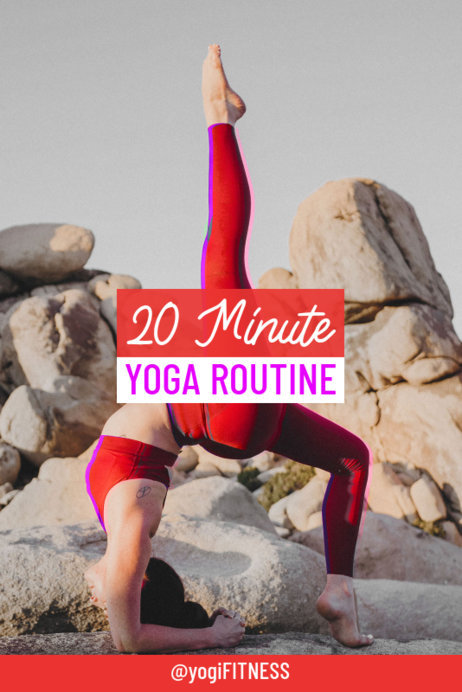 Pinterest Pin Template with a Yogi Making a Posture