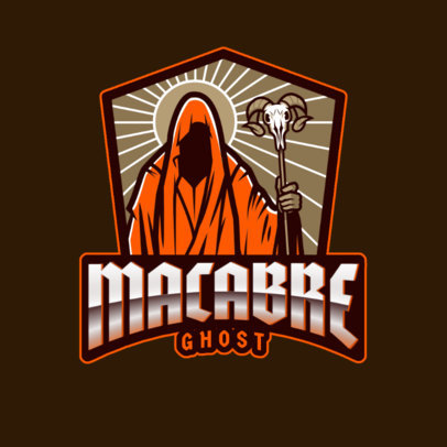 Logo Template of a Death Figure Holding a Scepter 2786s