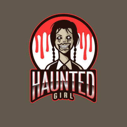 Horror Logo Maker Featuring a Creepy Girl Character