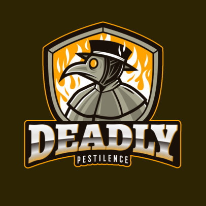 Logo Maker for a Gaming Team Featuring a Horror Character