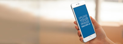  iPhone 6s Plus Mockup Template with a Blurry Background