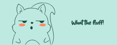 Mug Design Template with a Suspicious-Looking Cartoon Animal