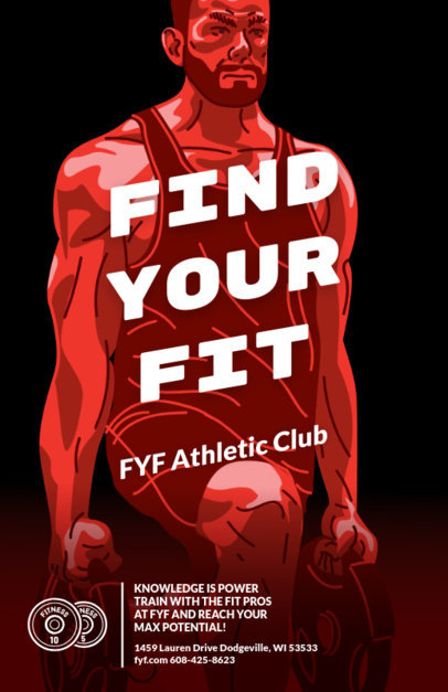 Fitness Flyer Maker Featuring Cool Illustrations