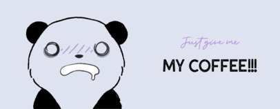 Funny Mug Template with a Crazy Panda Illustration and a Quote 