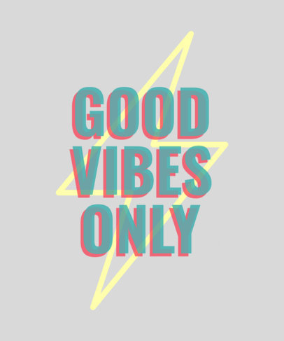 T-Shirt Design Template Featuring Trendy Typography Styles 2113