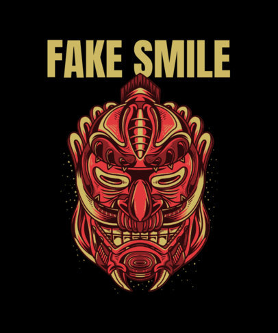 Street Art-Styled T-Shirt Design Creator Featuring an Illustrated Mask