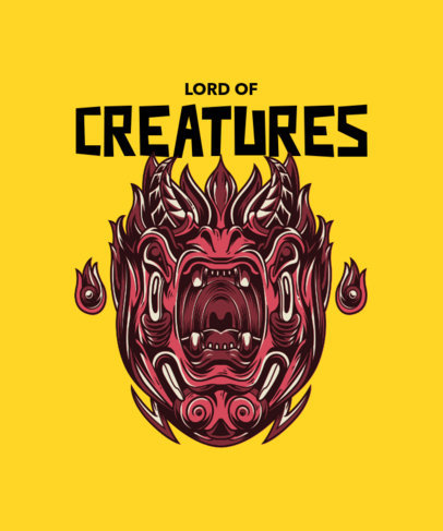T-Shirt Design Creator with an Illustrated Creature 