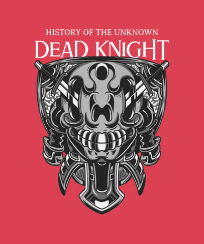 Street Art-Style T-Shirt Design Template with a Dead Knight Illustration 36h-el1