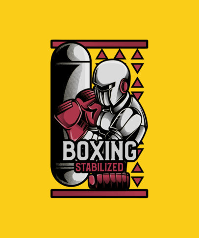 Boxing T-Shirt Design Generator Featuring a Futuristic Character