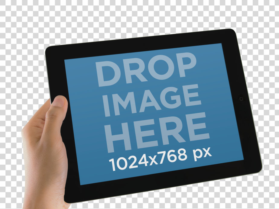 Placeit - Mockup of an iPad in Landscape Position Against a Null Background