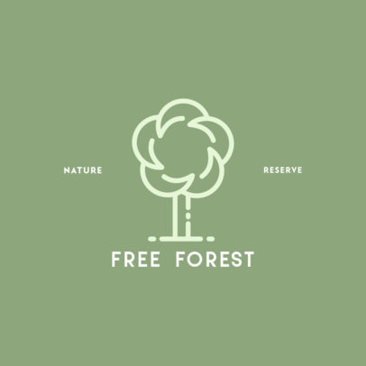 Nature Reserve Logo Design Maker with a Tree Graphic