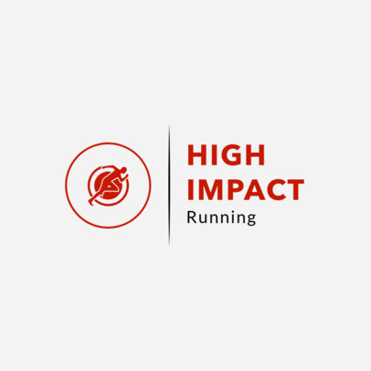 Minimalist Running Logo Design Template